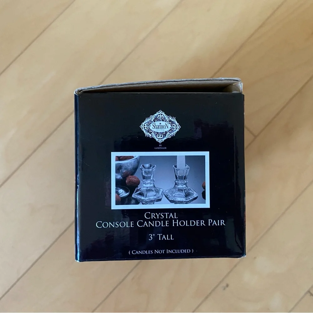 Shannon Crystal Candle Holder Pair